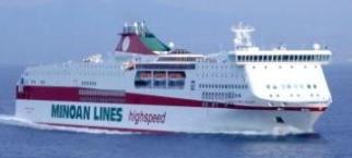 European Ferry Crossing the Sea